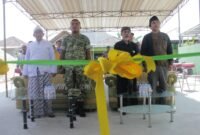 Foto: Peresmian Rumah Paritrana di Kelurahan Gayam, Sukoharjo, Jawa Tengah, ditandai dengan pembukaan pita oleh sejumlah tokoh yang hadir, Senin.