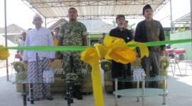 Foto: Peresmian Rumah Paritrana di Kelurahan Gayam, Sukoharjo, Jawa Tengah, ditandai dengan pembukaan pita oleh sejumlah tokoh yang hadir, Senin.