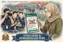 Foto: Ilustrasi menggambarkan polemik unggahan status WhatsApp yang diduga menyebut wartawan dengan istilah “laler hejo” setelah tim wartawan melakukan konfirmasi terkait program revitalisasi sekolah di SD Cadas Ngampar, Kabupaten Sukabumi.