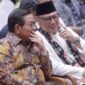 Foto: Gubernur DKI Jakarta Pramono Anung berbincang dengan Ketua Umum PWI Pusat Akhmad Munir di sela-sela acara puncak Anugerah Jurnalistik M.H. Thamrin (AJMHT) ke-52 tahun 2026 di Balai Agung, Balai Kota DKI Jakarta, Senin (7/9) sore.