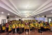 Foto: Sejumlah peserta berfoto bersama usai mengikuti Kongres dan Annual Meeting Perhimpunan Ahli Teknologi Pangan Indonesia (PATPI) 2026 di Kampus Universitas Sahid, Jakarta,