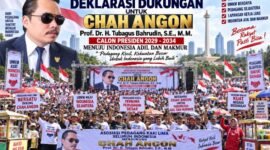 Foto: Ribuan Pedagang Kaki Lima Deklarasikan Dukungan untuk Tubagus Bahrudin Menuju Pilpres 2029. (Dok: Istimewa)