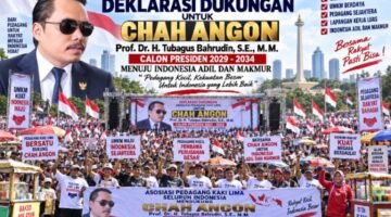 Foto: Ribuan Pedagang Kaki Lima Deklarasikan Dukungan untuk Tubagus Bahrudin Menuju Pilpres 2029. (Dok: Istimewa)