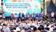 Foto: Puncak Acara HUT ke-53 Federasi Serikat Pekerja Tekstil, Sandang dan Kulit (FSP TSK) KSPSI AGN di PT Pratama Abadi Industri, Kabupaten Sukabumi, Jawa Barat, Senin (14/9/2026). (Dok: Istimewa)