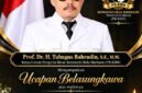 Foto: Ketua Umum Pengurus Besar Komando Bela Marhaen (PB KBM), Prof. Dr. H. Tubagus Bahrudin, S.E., M.M., menyampaikan ucapan belasungkawa atas wafatnya Mohammad Guruh Irianto Soekarnoputra atau yang dikenal sebagai Guruh Soekarnoputra. (Istimewa)
