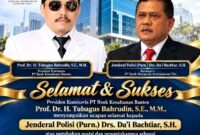 Foto: Presiden Komisaris PT Bank Kesultanan Banten, Prof. Dr. H. Tubagus Bahrudin, S.E., M.M., menyampaikan ucapan selamat kepada mantan Kapolri Jenderal Polisi (Purn.) Drs. Da’i Bachtiar, S.H., atas perubahan posisi dan penunjukannya sebagai Komisaris PT Bank Mayapada Internasional Tbk. (Istimewa)