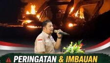 Foto: Tiga unit ekskavator yang diduga digunakan untuk aktivitas Pertambangan Tanpa Izin (PETI) dibakar warga di Desa Jambur Tarutung, Kecamatan Kotanopan, Kabupaten Mandailing Natal (Madina), Minggu (4/10/2026) dini hari.
