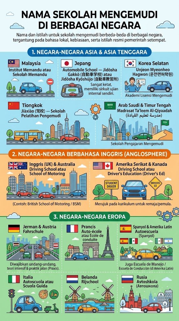Akademisi Teknik Sipil Unika Soegijapranata sekaligus Dewan Penasihat Masyarakat Transportasi Indonesia (MTI) Pusat, Djoko Setijowarno, mendorong pemerintah mewajibkan calon pengemudi mengikuti sekolah mengemudi sebelum menjalani ujian Surat Izin Mengemudi (SIM).
