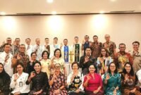 Foto: Panitia dan peserta persiapan kontingen Indonesia untuk Pèlerinage Militaire International (PMI) 2027 berfoto bersama usai rapat pleno dan Perayaan Ekaristi di Balai Kartini, Jakarta, Kamis (15/10/2026). 