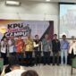 Foto: Sejumlah narasumber dan peserta berfoto bersama dalam kegiatan KPU Goes to Campus di Kampus 3 Universitas Katolik Indonesia Atma Jaya, BSD, Tangerang. Kegiatan ini mengangkat tema pemilih berintegritas dan demokrasi berkualitas, sekaligus mendorong generasi muda agar cerdas, kritis, dan bertanggung jawab dalam menggunakan hak pilih di era digital menjelang Pemilu 2029.