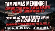 Foto:Seruan Selamatkan Gunung Tampomas, Warga Sumedang Tolak Rencana Geothermal.