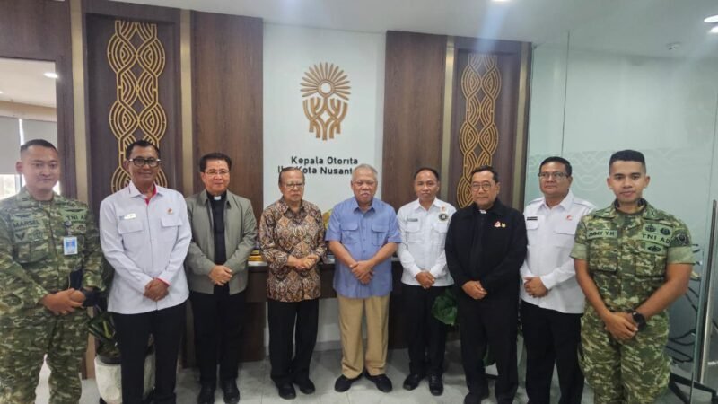 Foto: Kunjungan pastoral Kardinal Ignatius Suharyo bersama rombongan Ordinariatus Castrensis Indonesia (OCI) ke Ibu Kota Nusantara (IKN), Kalimantan Timur, Selasa (20/10/2026).