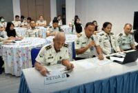 Foto: Petugas Rumah Tahanan Negara (Rutan) Kelas IIB Tanjung Pura mengikuti proses verifikasi Anugerah Pembangunan Budaya Integritas (APBI) 2026 secara daring, Rabu (21/10/2026).