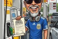 Foto: Ilustrasi Bhatara Dave Rondonuwu membawa dokumen somasi terbuka di sebuah SPBU. Somasi tersebut dilayangkan menyusul beredarnya video antrean pengisian Pertamax di kawasan Nusa Dua, Bali, yang memicu polemik di media sosial. Bhatara meminta informasi yang beredar diluruskan berdasarkan fakta dan konteks kejadian secara utuh. (25/10/2026).