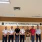 Foto: Ketua Pokja PWI Wali Kota Jakarta Timur, Rudolf Simbolon, bersama jajaran berfoto bersama Kepala UPT Terminal Terpadu Pulogebang, Cristianto, dan jajaran di Kantor UPT Terminal Terpadu Pulogebang, Jakarta Timur, Selasa (27/10/2026). Pertemuan silaturahmi.