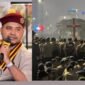 Foto: Ketua Pengurus Pusat Perhimpunan Mahasiswa Katolik Republik Indonesia (PMKRI) menyuarakan pentingnya menjaga semangat perjuangan mahasiswa dalam mengawal demokrasi dan memperjuangkan keadilan.