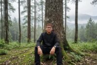 Foto: Andy Java, pemerhati lingkungan dan budaya, berpose di kawasan hutan Gunung Tampomas, Sumedang, Jawa Barat.