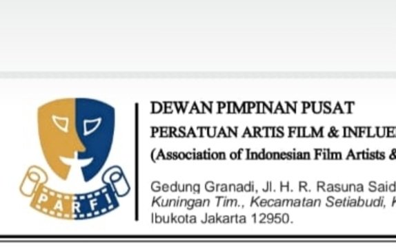 Rencana logo organisasi artis film yang akan didirikan. (Foto: screenshot WA)