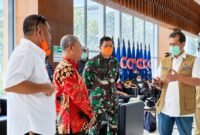 Dari kiri ke kanan: Penulis, Brigjen (Purn.) Achmad Yurianto (Alm. Jubir Covid-19), Kolonel Kristomei Sianturi (Satgas Komunikasi Publik Covid 19, Letjen Doni Monardo (Alm. Kepala BNPB)