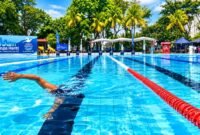Foto: Aksi pertama berupa renang estafet selama 24 jam tanpa henti dilaksanakan pada Sabtu, 24 Oktober 2026, di kolam tanding Atlantis Water Adventure. Sebanyak 21 perenang yang merupakan lifeguard. (Dok: Fahmy/okj)