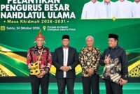 Foto: (kiri-kedua ) Ketua Pengurus Wilayah Nahdlatul Ulama (PWNU) Provinsi Papua Pegunungan, H. Abdul Qahar Yelipele, M.Pd.I. (Istimewa)