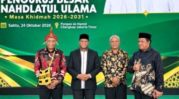 Foto: (kiri-kedua ) Ketua Pengurus Wilayah Nahdlatul Ulama (PWNU) Provinsi Papua Pegunungan, H. Abdul Qahar Yelipele, M.Pd.I. (Istimewa)
