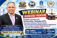 Foto: Flyer Webinar Diskusi Hukum. (Istimewa)